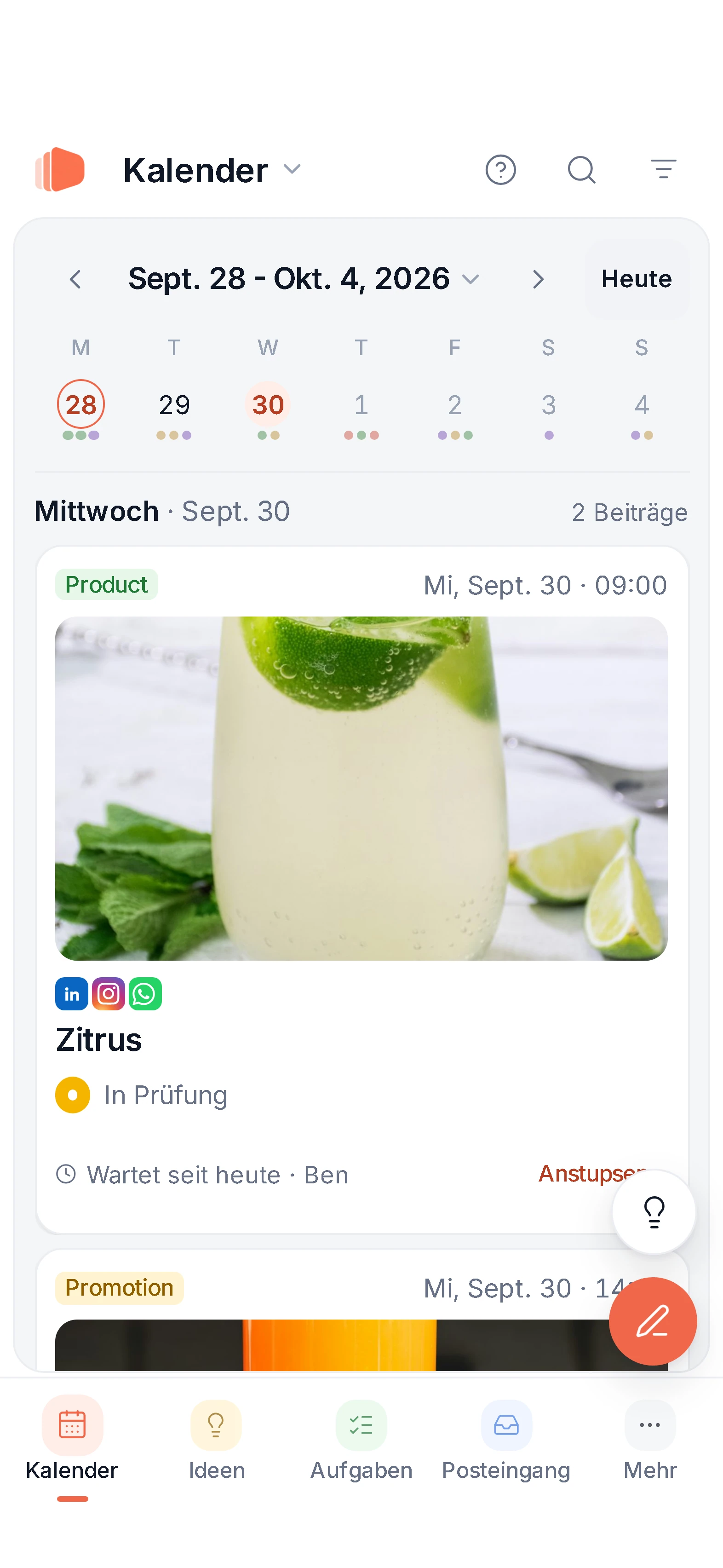 Draftdeck auf dem iPhone